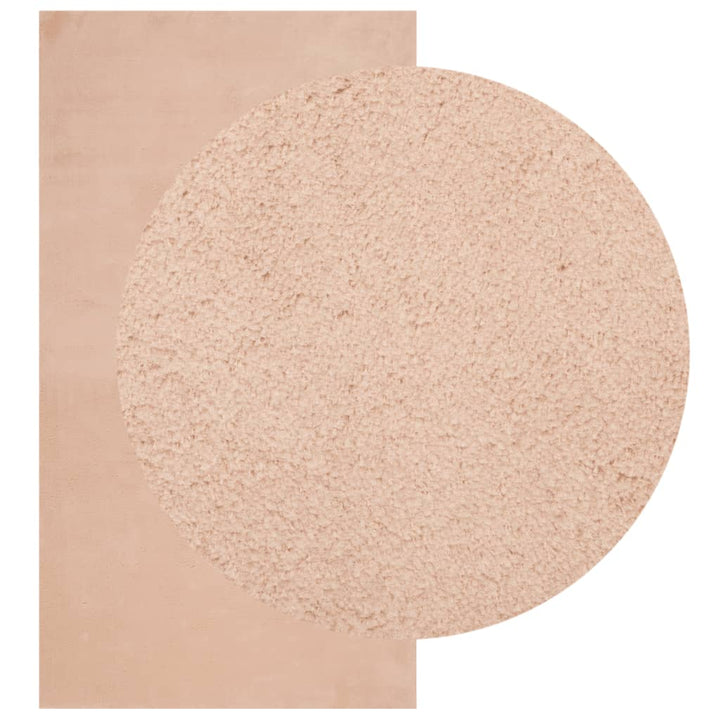 Vloerkleed HUARTE laagpolig zacht wasbaar 60x110 cm roze