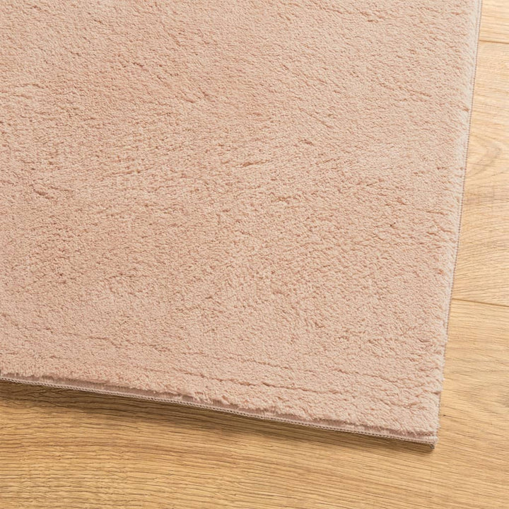Vloerkleed HUARTE laagpolig zacht wasbaar 60x110 cm roze