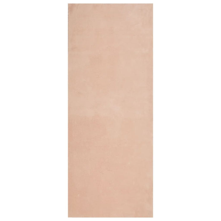 Vloerkleed HUARTE laagpolig zacht wasbaar 80x200 cm roze