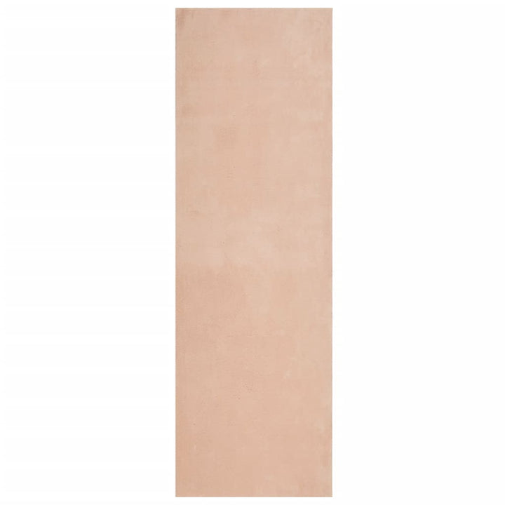 Vloerkleed HUARTE laagpolig zacht wasbaar 80x250 cm roze
