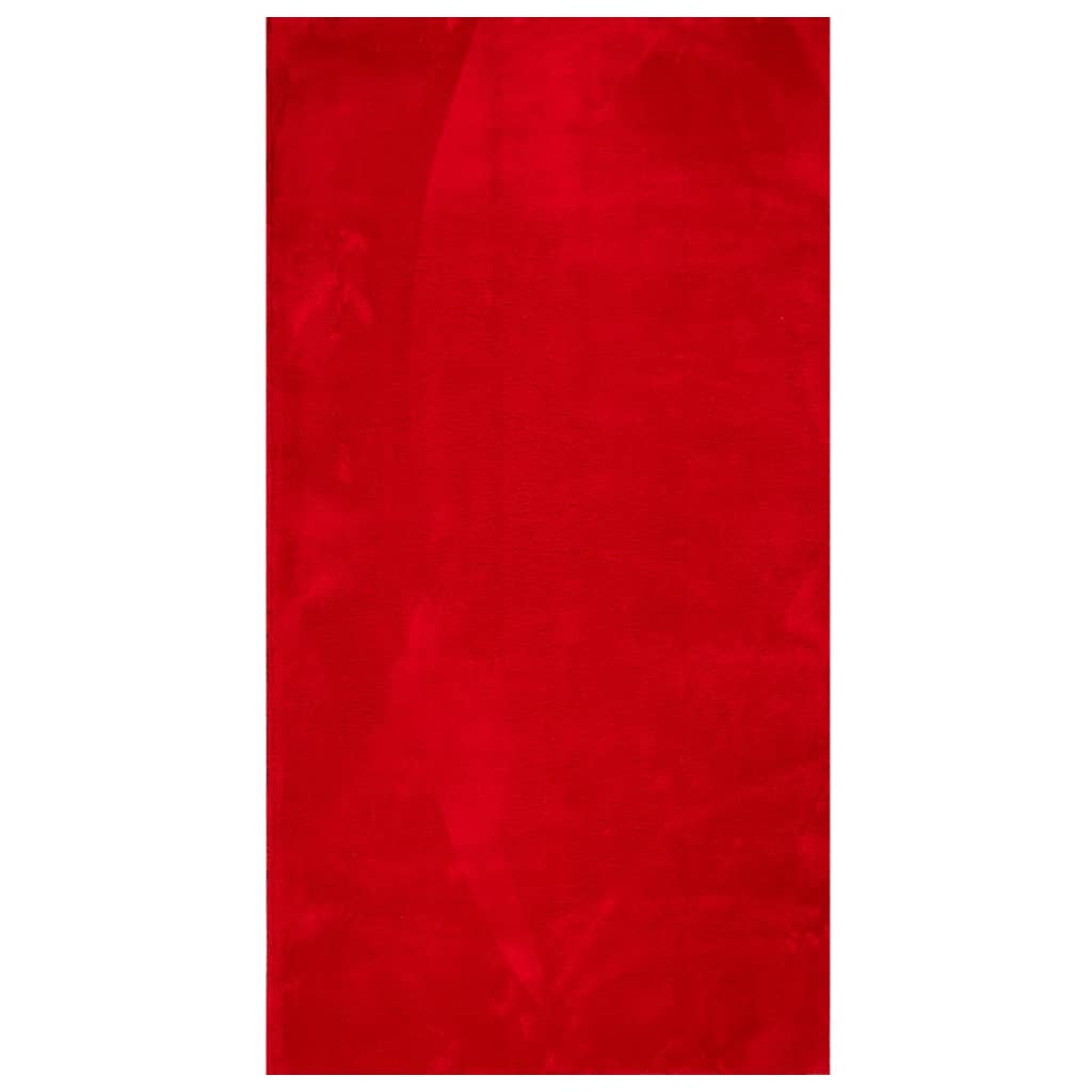 Vloerkleed HUARTE laagpolig zacht wasbaar 80x150 cm rood