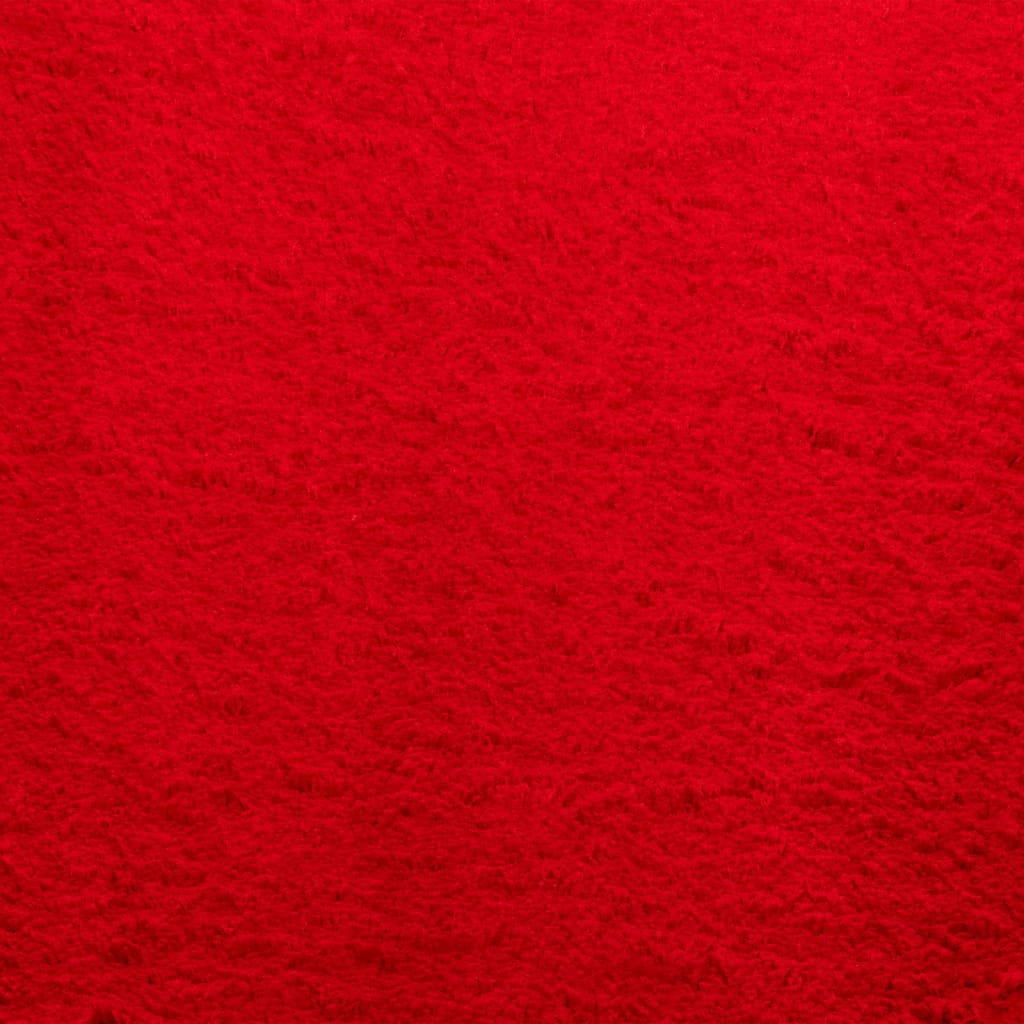 Vloerkleed HUARTE laagpolig zacht wasbaar 80x150 cm rood