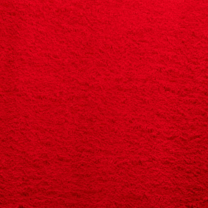 Vloerkleed HUARTE laagpolig zacht wasbaar 80x150 cm rood