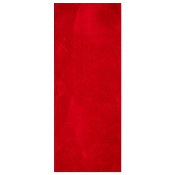 Vloerkleed HUARTE laagpolig zacht wasbaar 80x200 cm rood