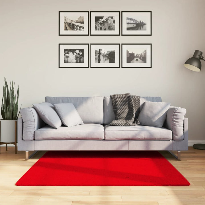 Vloerkleed HUARTE laagpolig zacht wasbaar 120x120 cm rood