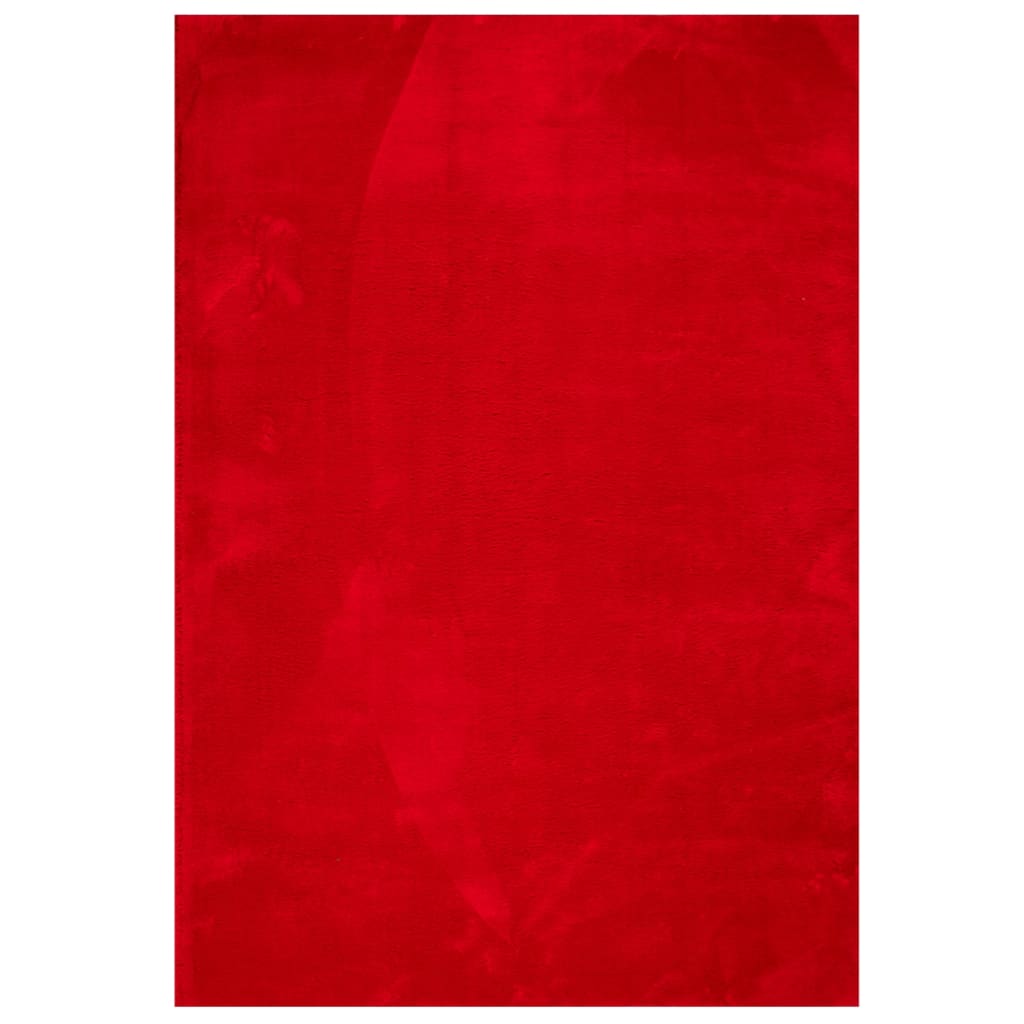 Vloerkleed HUARTE laagpolig zacht wasbaar 140x200 cm rood