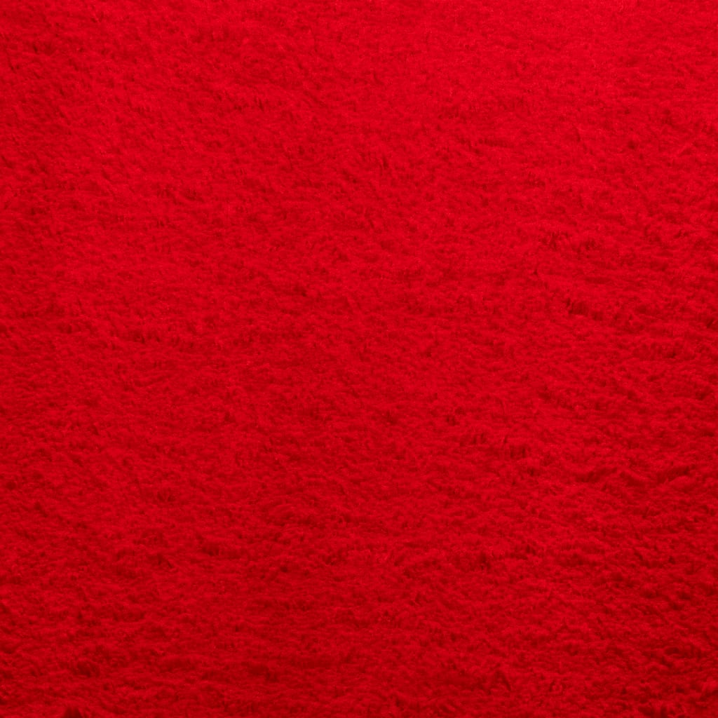 Vloerkleed HUARTE laagpolig zacht wasbaar 140x200 cm rood