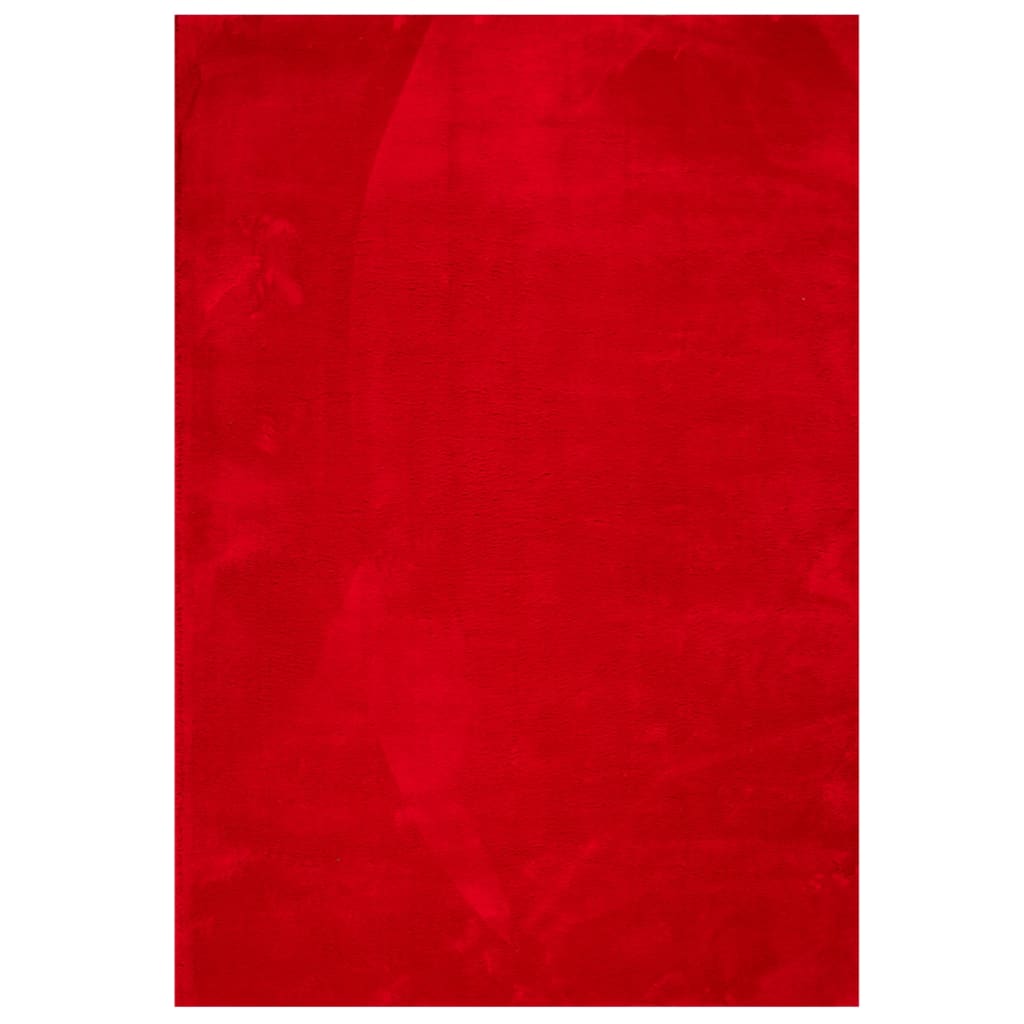 Vloerkleed HUARTE laagpolig zacht wasbaar 160x230 cm rood