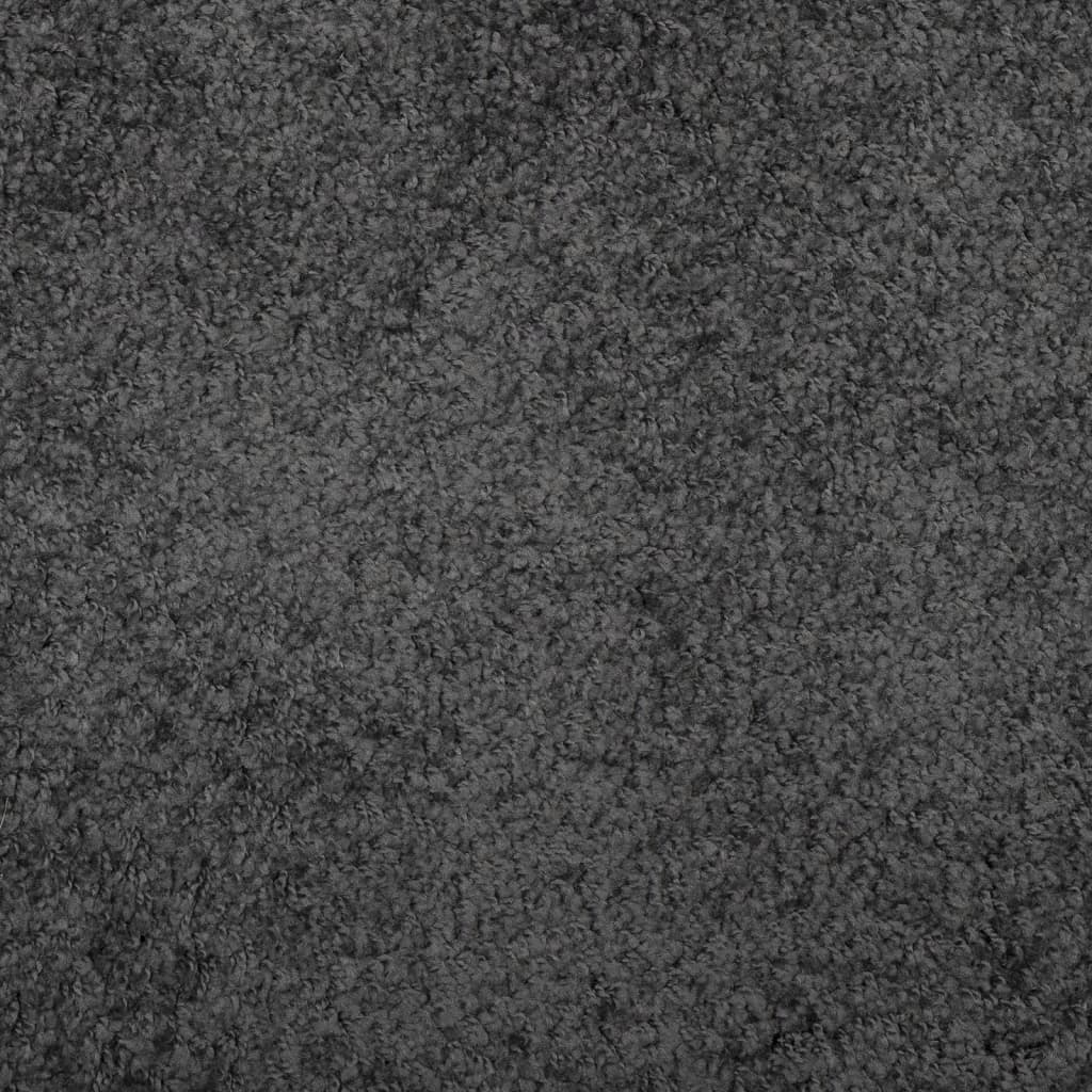 Vloerkleed PAMPLONA shaggy hoogpolig 100x200 cm antraciet