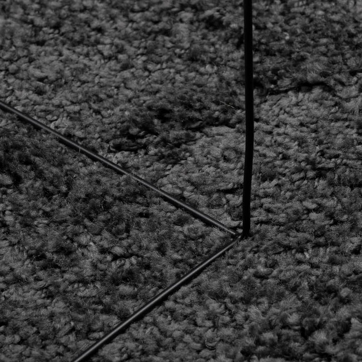 Vloerkleed PAMPLONA shaggy hoogpolig 160x160 cm antraciet