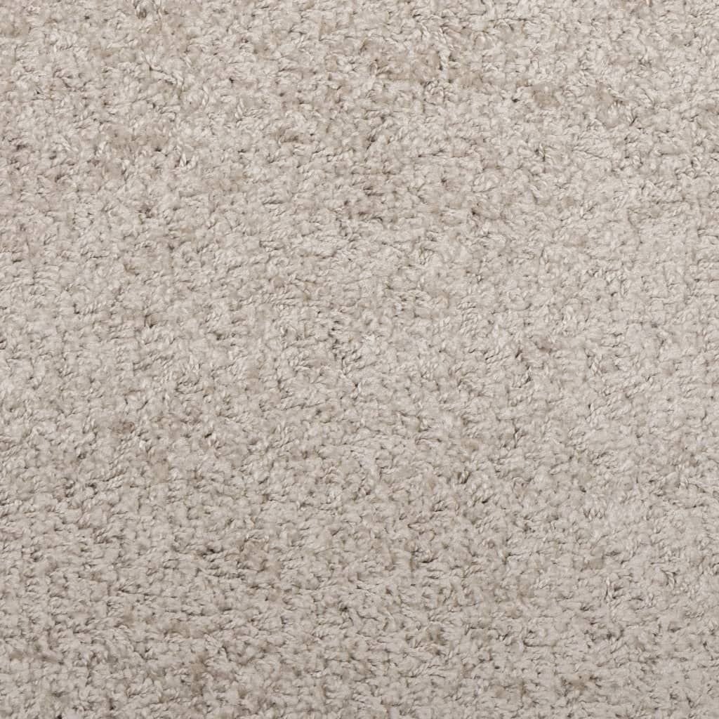Vloerkleed PAMPLONA shaggy hoogpolig modern 80x150 cm beige