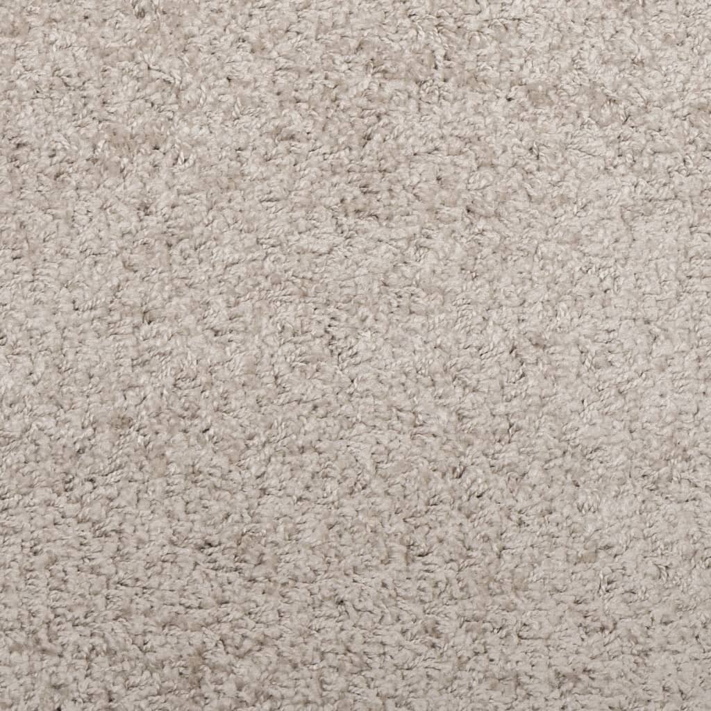 Vloerkleed PAMPLONA shaggy hoogpolig modern 80x200 cm beige