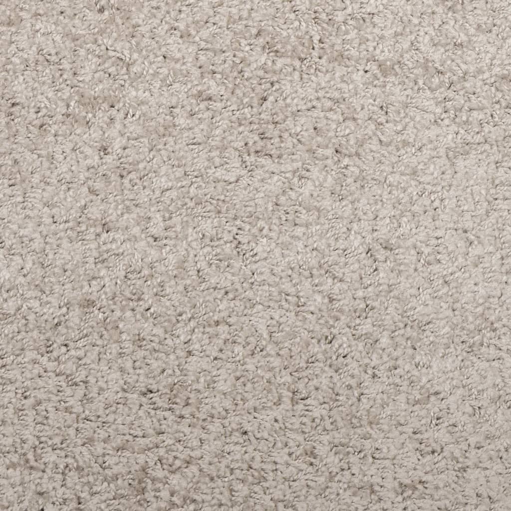 Vloerkleed PAMPLONA shaggy hoogpolig modern 80x250 cm beige