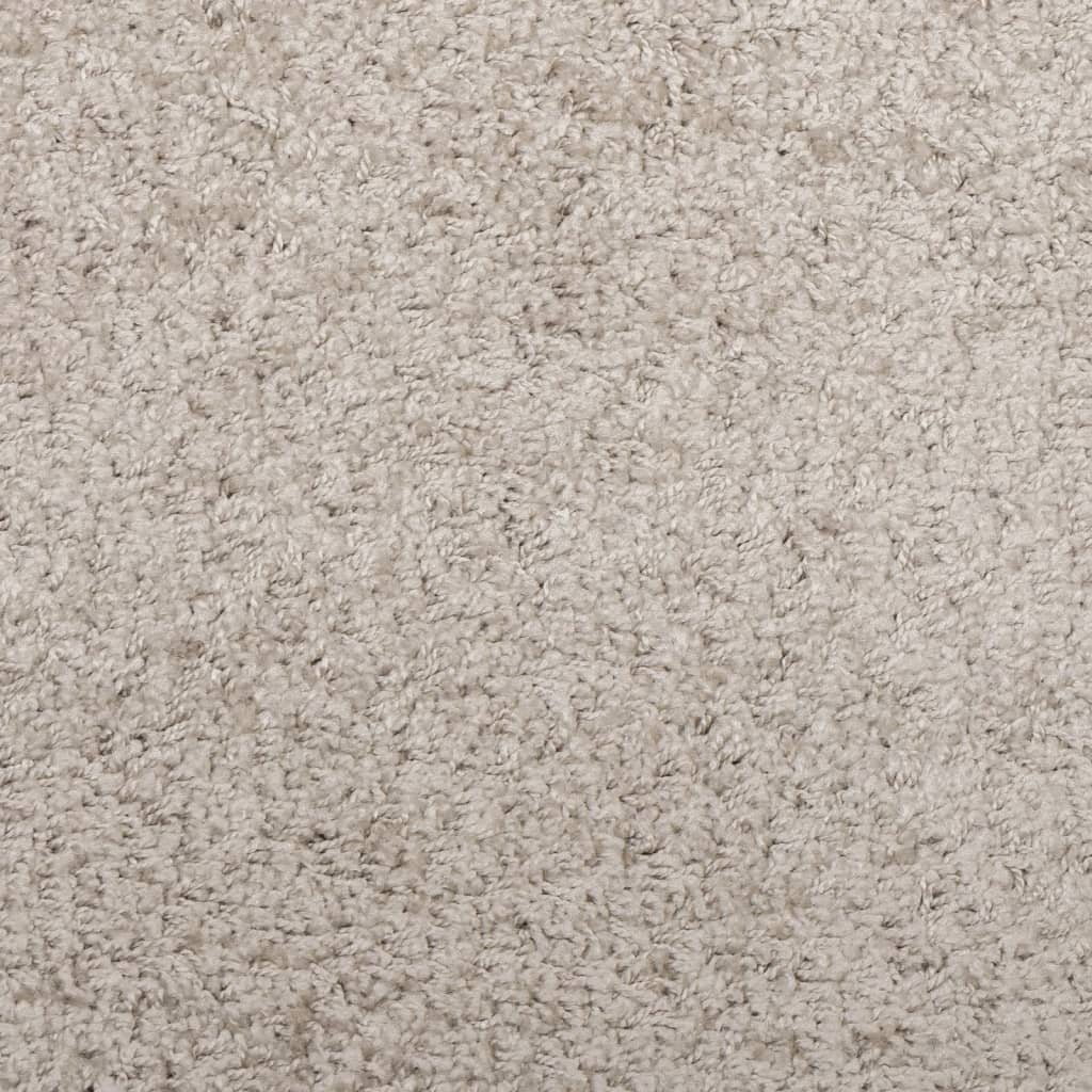 Vloerkleed PAMPLONA shaggy hoogpolig modern 100x200 cm beige