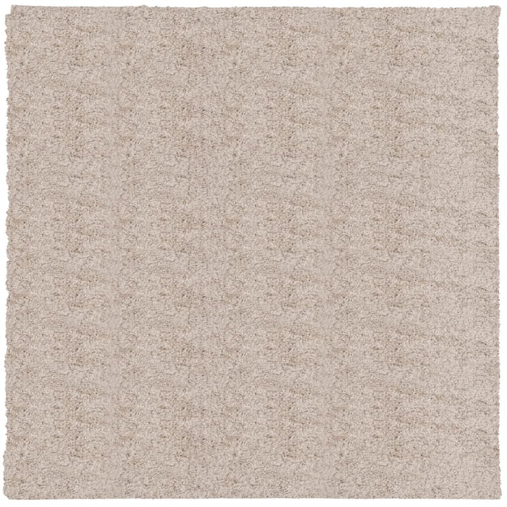 Vloerkleed PAMPLONA shaggy hoogpolig modern 120x120 cm beige