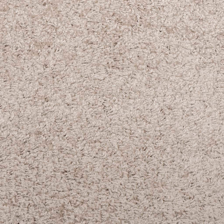 Vloerkleed PAMPLONA shaggy hoogpolig modern 120x120 cm beige