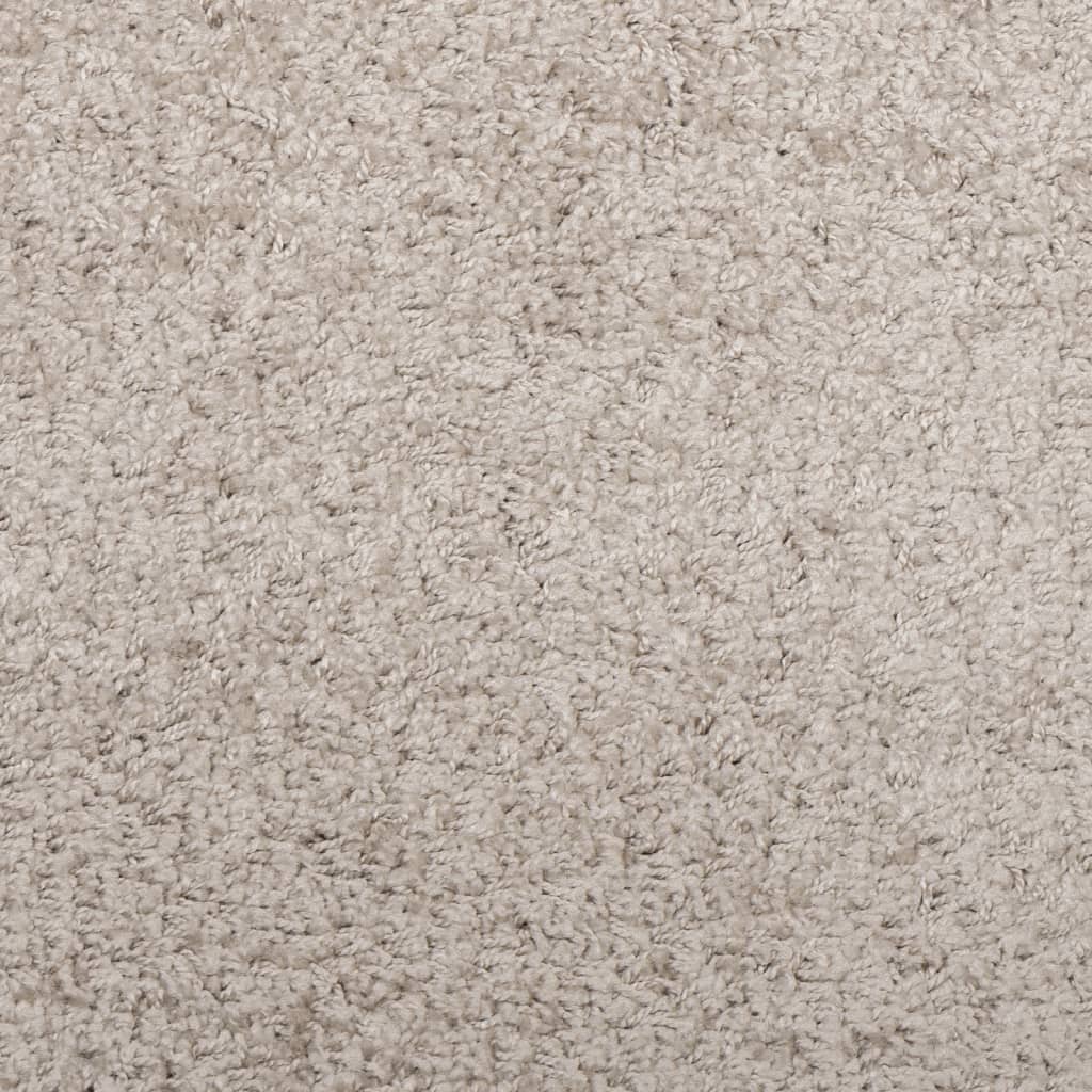Vloerkleed PAMPLONA shaggy hoogpolig modern 160x160 cm beige
