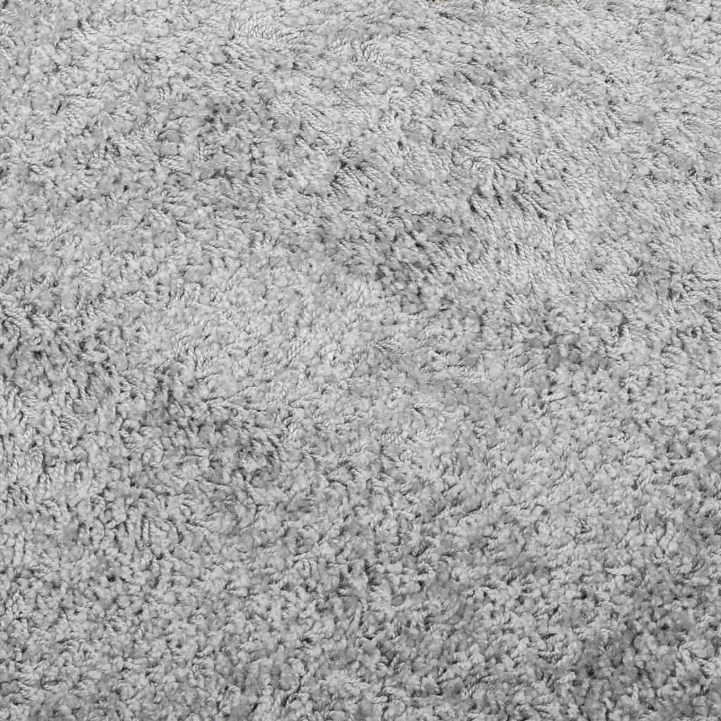 Vloerkleed PAMPLONA shaggy hoogpolig modern 60x110 cm grijs
