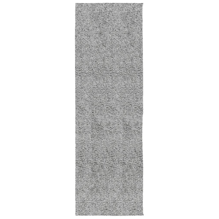 Vloerkleed PAMPLONA shaggy hoogpolig modern 80x250 cm grijs