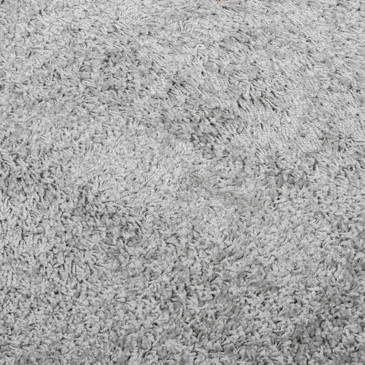 Vloerkleed PAMPLONA shaggy hoogpolig modern 80x250 cm grijs