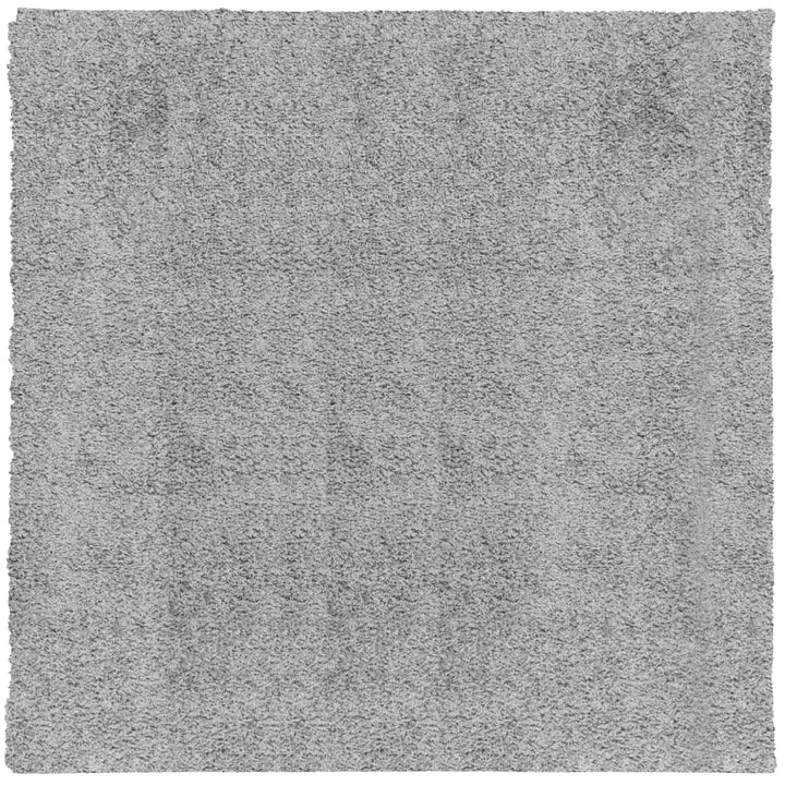 Vloerkleed PAMPLONA shaggy hoogpolig modern 120x120 cm grijs