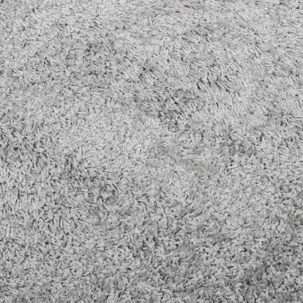 Vloerkleed PAMPLONA shaggy hoogpolig modern 160x160 cm grijs