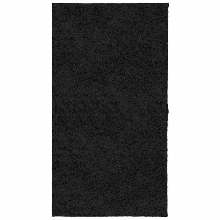 Vloerkleed PAMPLONA shaggy hoogpolig modern 80x150 cm zwart