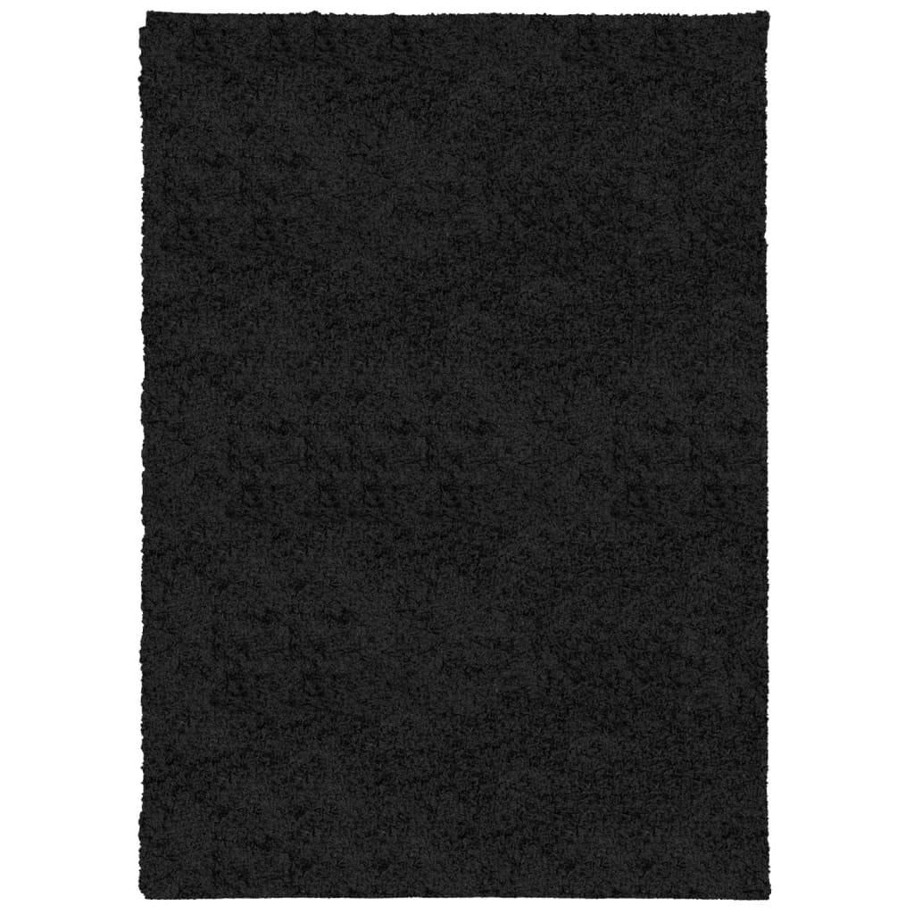 Vloerkleed PAMPLONA shaggy hoogpolig modern 120x170 cm zwart