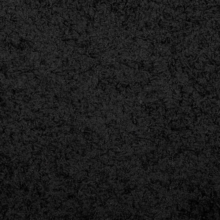 Vloerkleed PAMPLONA shaggy hoogpolig modern ø 280 cm zwart