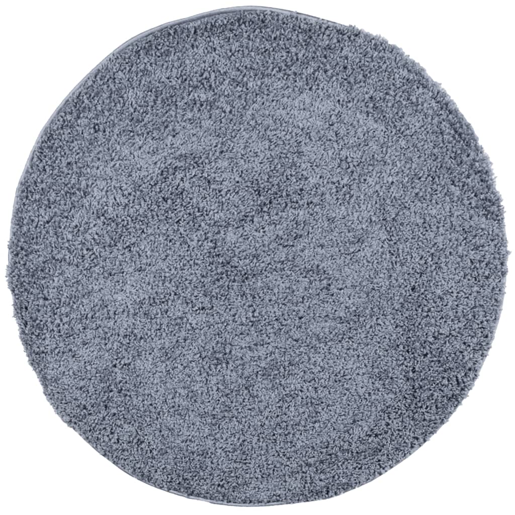 Vloerkleed PAMPLONA shaggy hoogpolig modern ø 100 cm blauw