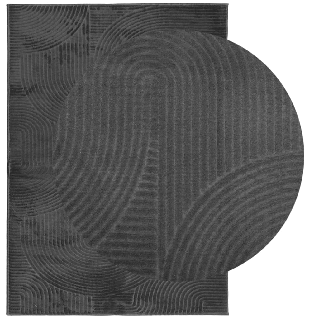 Vloerkleed IZA laagpolig Scandinavisch 200x280 cm antraciet