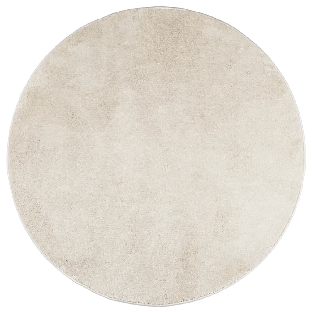 Vloerkleed OVIEDO laagpolig ø 160 cm beige