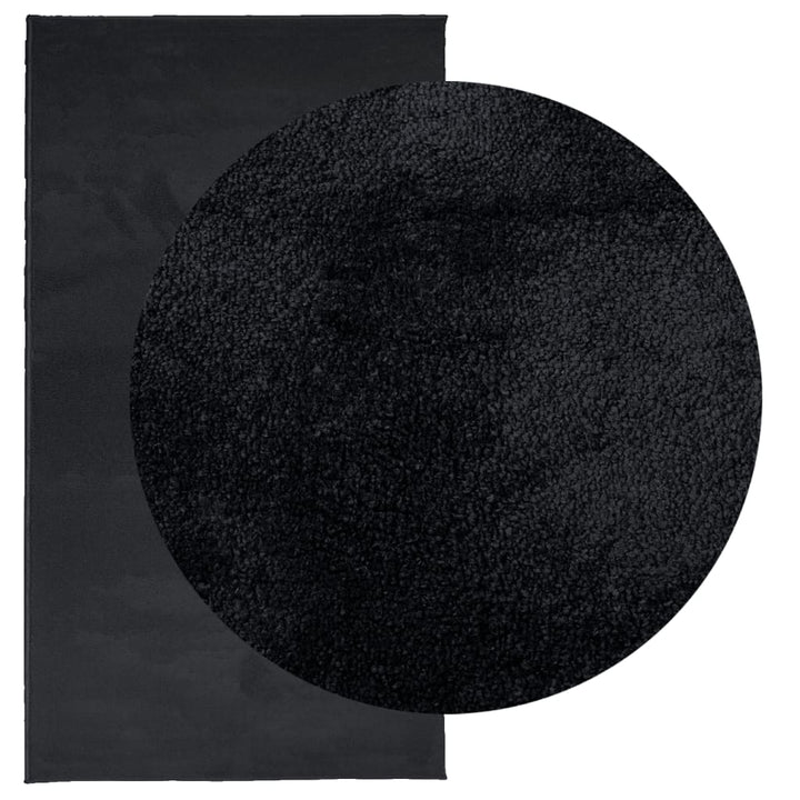 Vloerkleed OVIEDO laagpolig 80x150 cm zwart