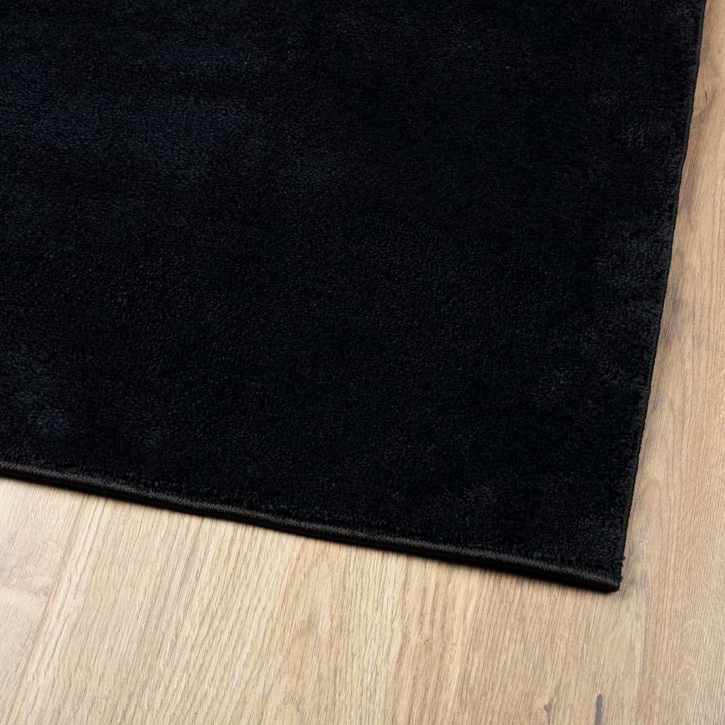 Vloerkleed OVIEDO laagpolig 80x200 cm zwart