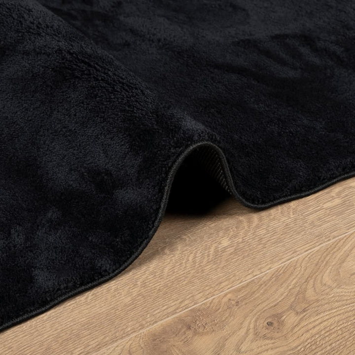 Vloerkleed OVIEDO laagpolig 100x200 cm zwart
