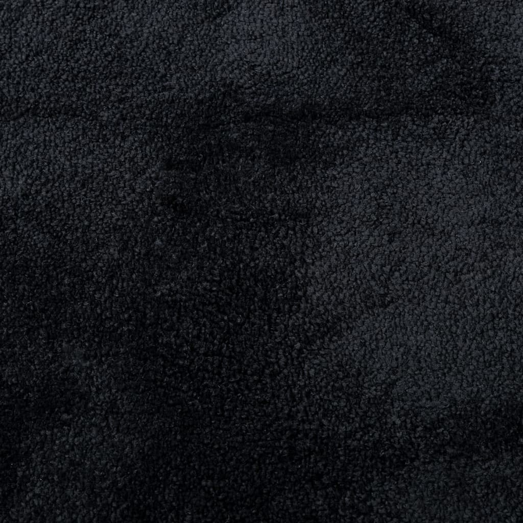 Vloerkleed OVIEDO laagpolig 140x200 cm zwart