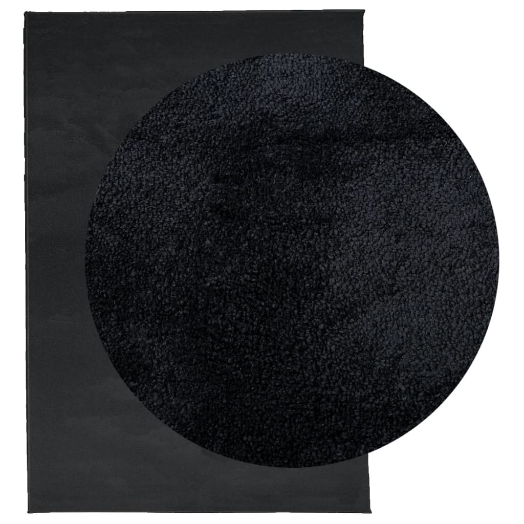 Vloerkleed OVIEDO laagpolig 200x280 cm zwart