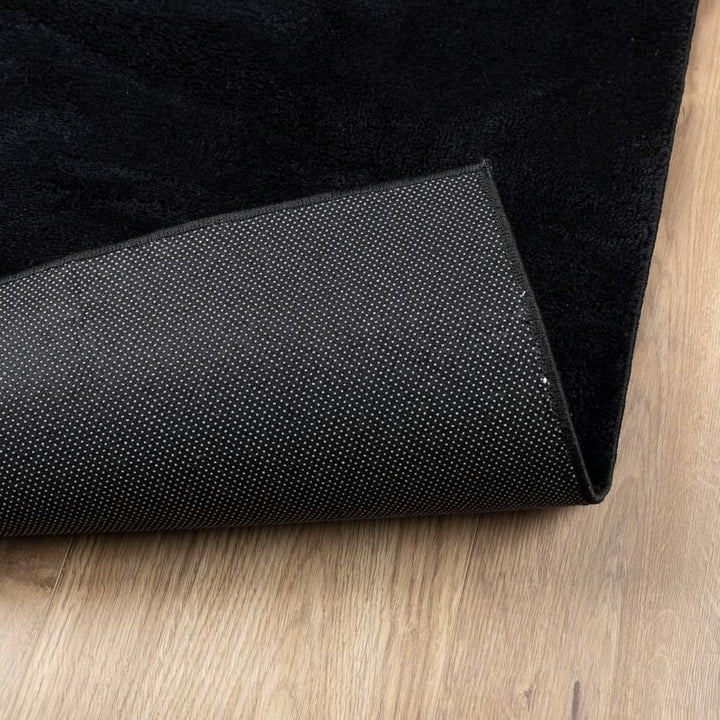 Vloerkleed OVIEDO laagpolig 240x240 cm zwart