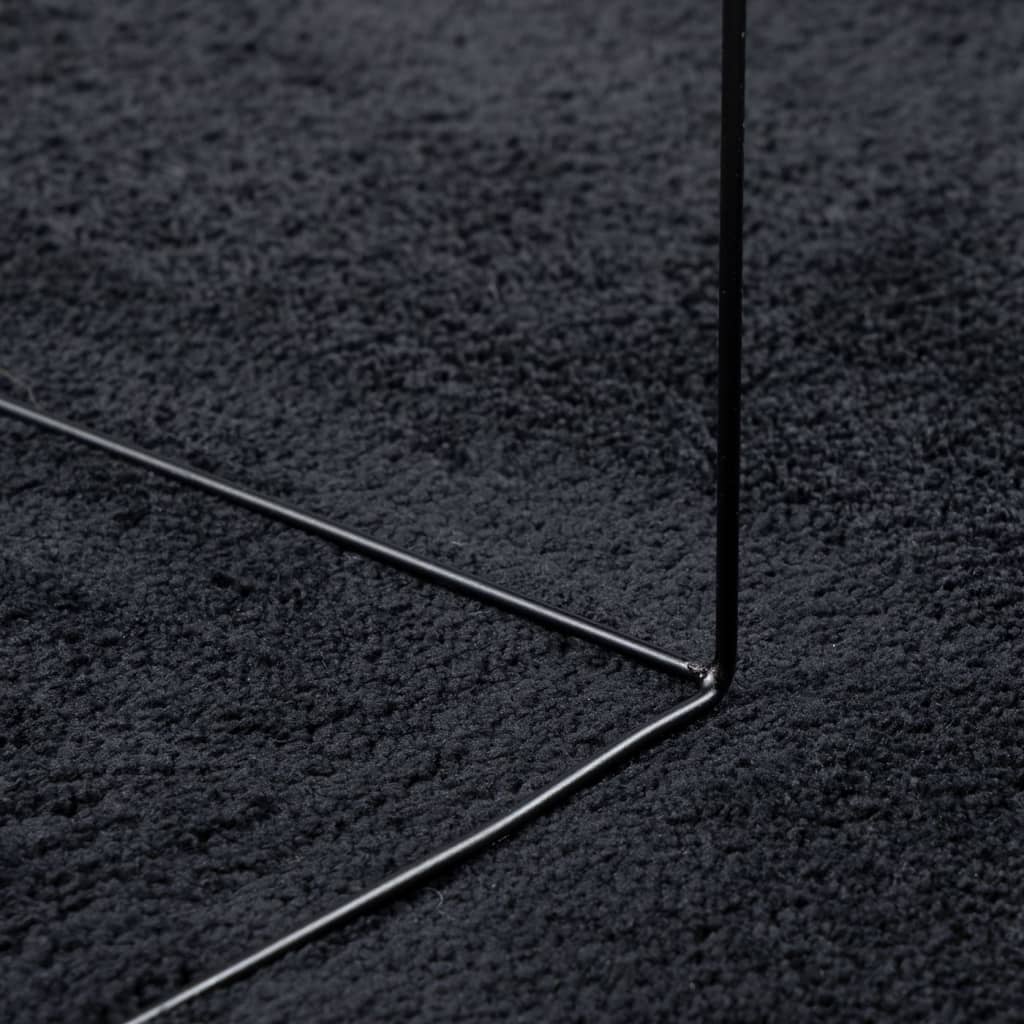 Vloerkleed OVIEDO laagpolig 300x400 cm zwart