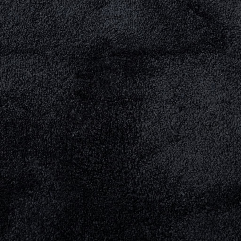 Vloerkleed OVIEDO laagpolig ø 100 cm zwart