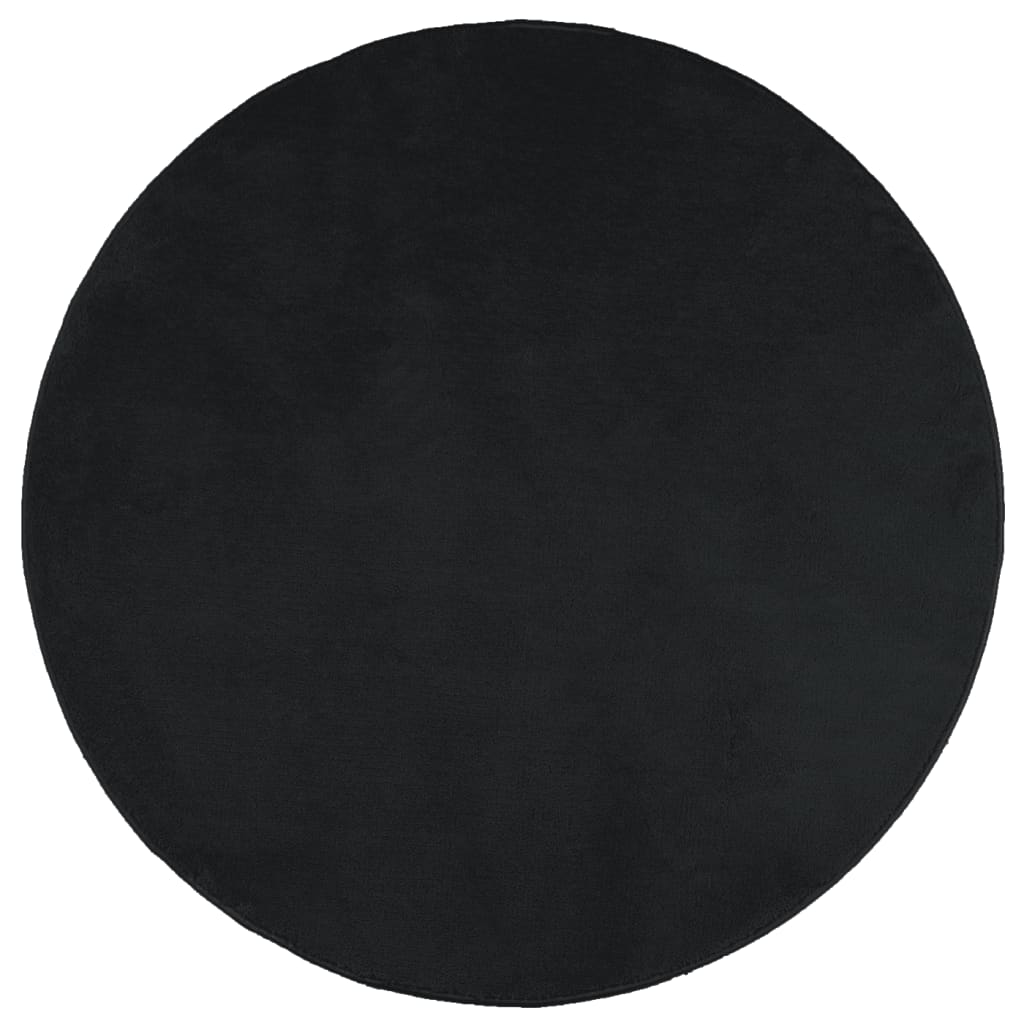 Vloerkleed OVIEDO laagpolig ø 280 cm zwart