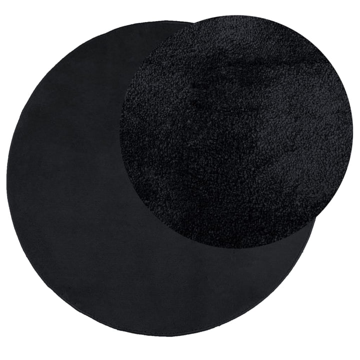 Vloerkleed OVIEDO laagpolig ø 280 cm zwart