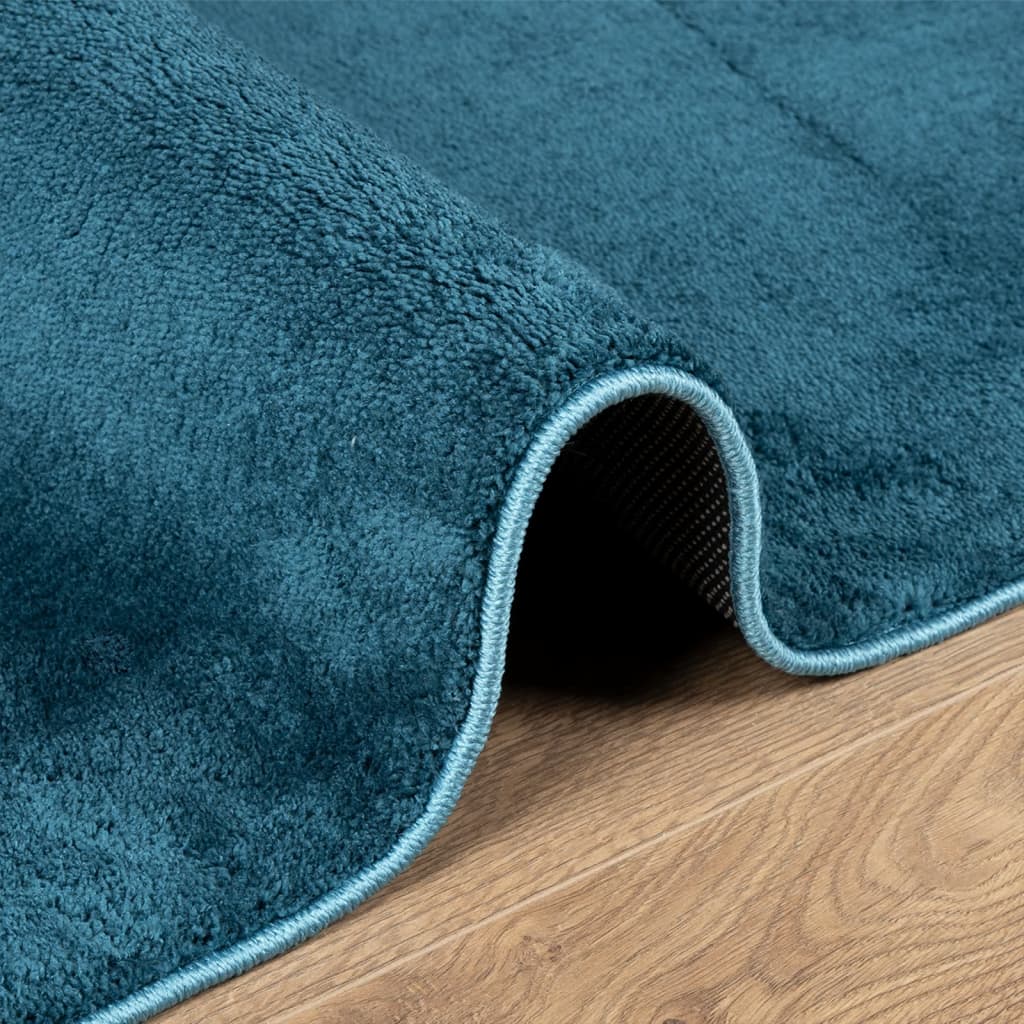 Vloerkleed OVIEDO laagpolig 60x110 cm turquoise