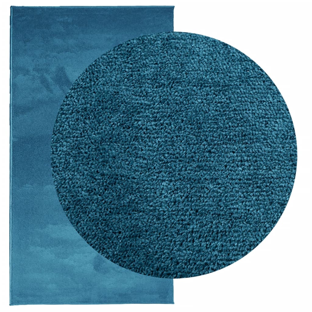 Vloerkleed OVIEDO laagpolig 80x150 cm turquoise