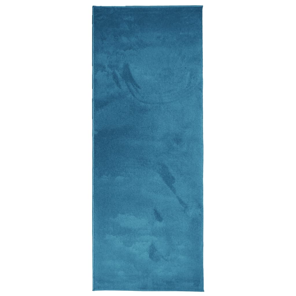 Vloerkleed OVIEDO laagpolig 80x200 cm turquoise