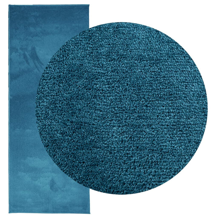 Vloerkleed OVIEDO laagpolig 80x200 cm turquoise