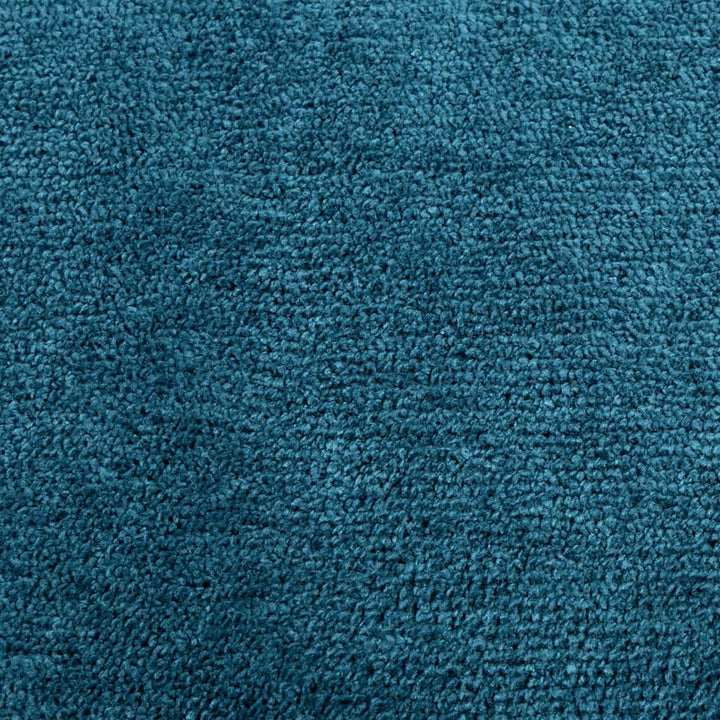 Vloerkleed OVIEDO laagpolig 120x120 cm turquoise