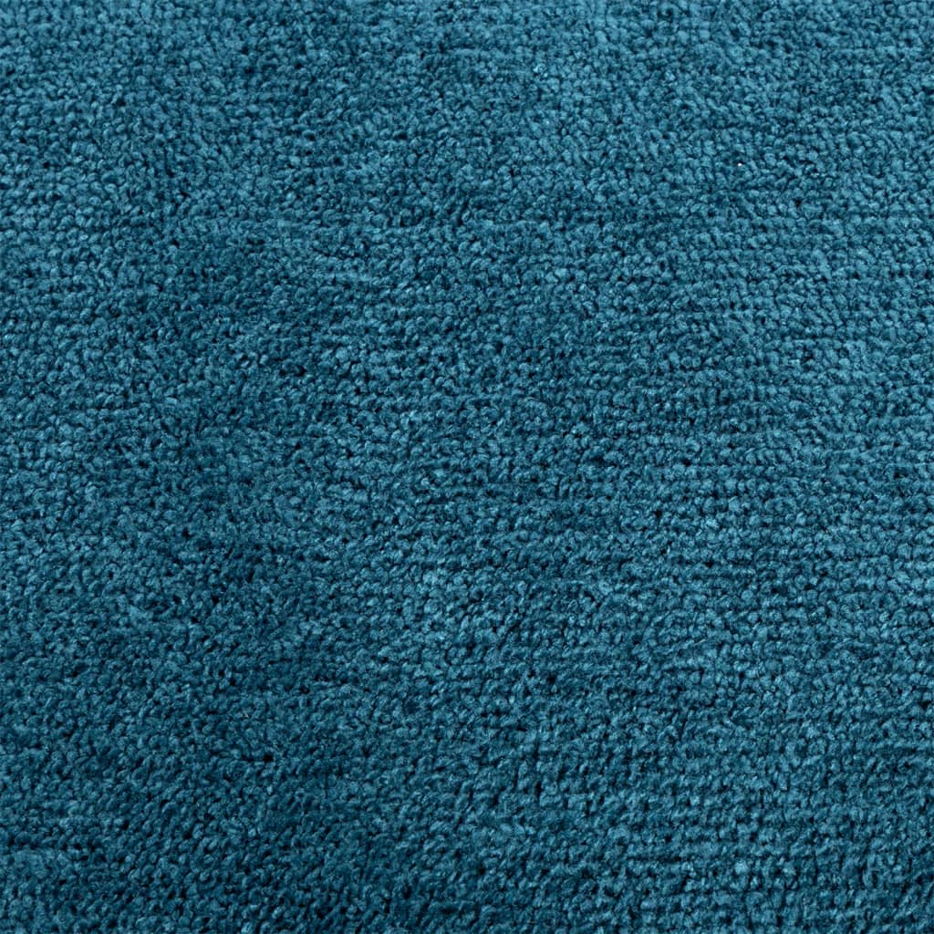 Vloerkleed OVIEDO laagpolig ø 100 cm turquoise