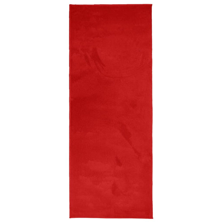 Vloerkleed OVIEDO laagpolig 80x200 cm rood