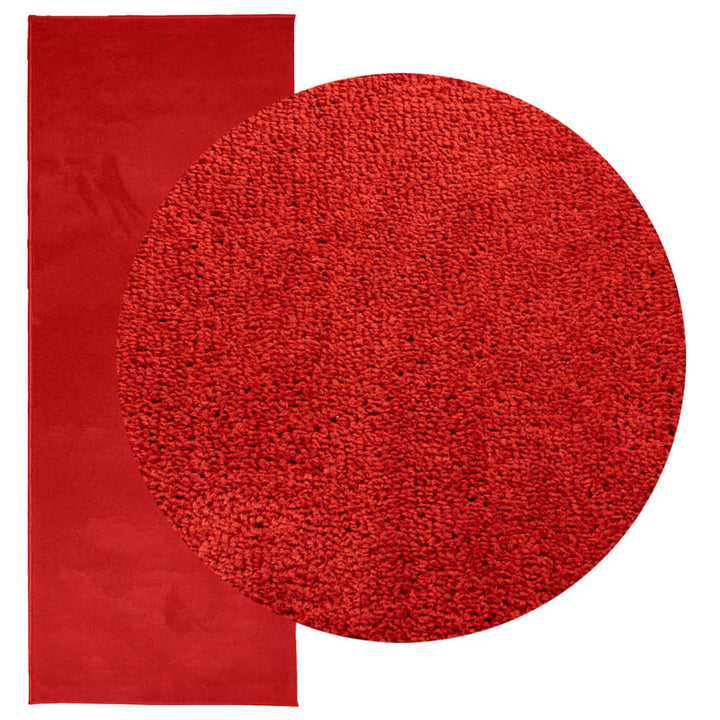 Vloerkleed OVIEDO laagpolig 80x200 cm rood